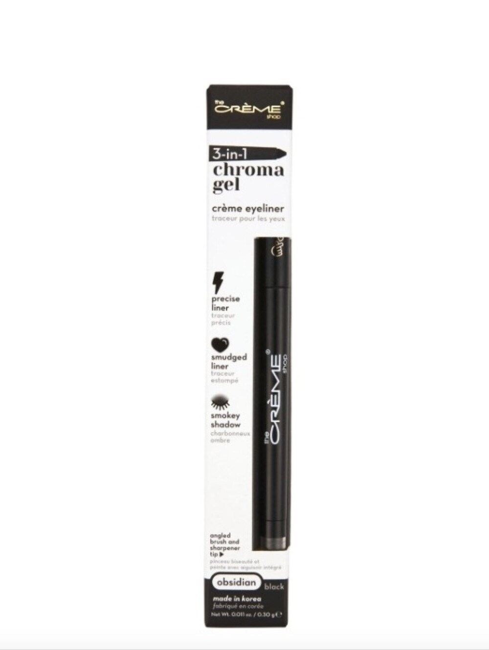 NWT The Creme Shop 3-in-1 Chroma Gel Eyeliner - Obsidian Black